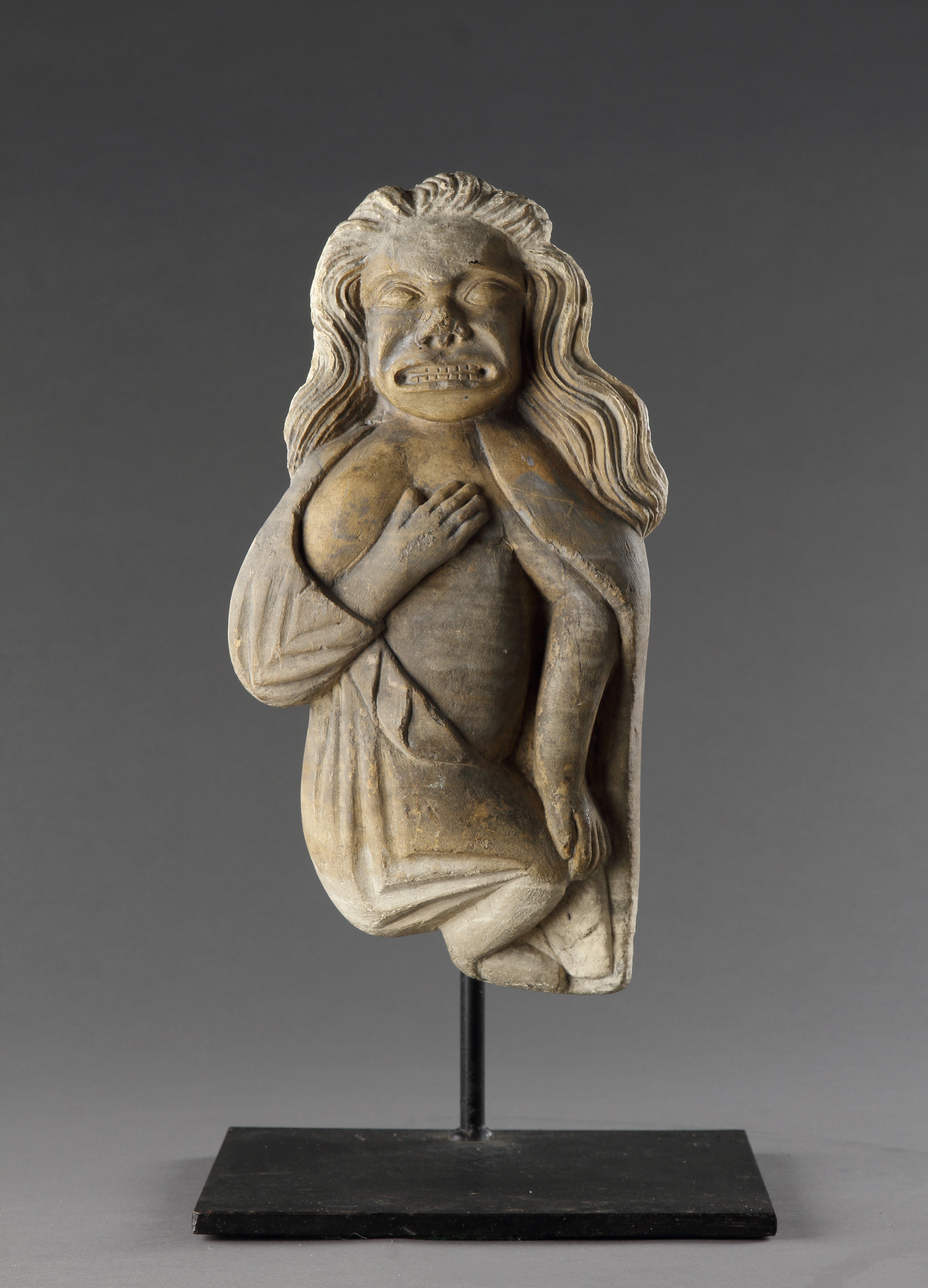 A Powerfully Carved Corbel (Label Stop or Hood Mould) 